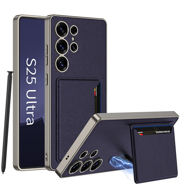 Frendorf | Ultra dünne PU-Lederhülle mit Kreditkartenfach für Samsung Galaxy S25