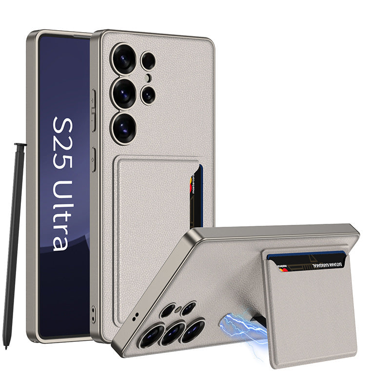 Frendorf | Ultra dünne PU-Lederhülle mit Kreditkartenfach für Samsung Galaxy S25