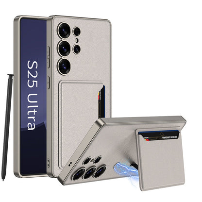 Frendorf | Ultra dünne PU-Lederhülle mit Kreditkartenfach für Samsung Galaxy S25