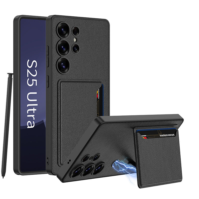 Frendorf | Ultra dünne PU-Lederhülle mit Kreditkartenfach für Samsung Galaxy S25