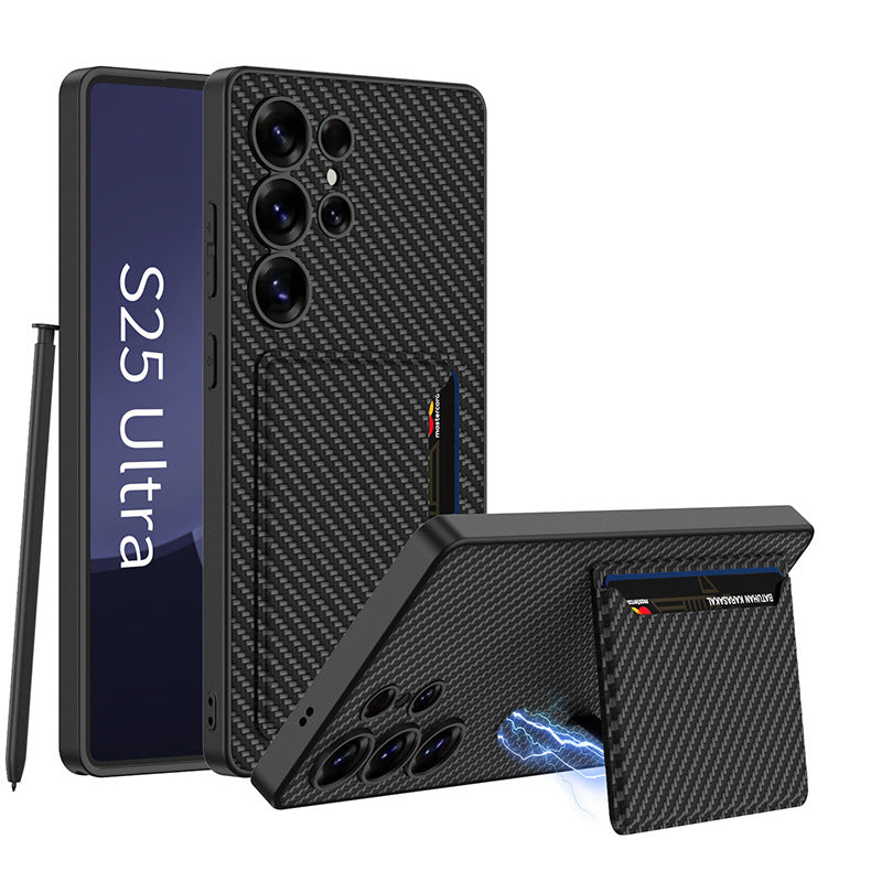 Frendorf | Ultra dünne PU-Lederhülle mit Kreditkartenfach für Samsung Galaxy S25