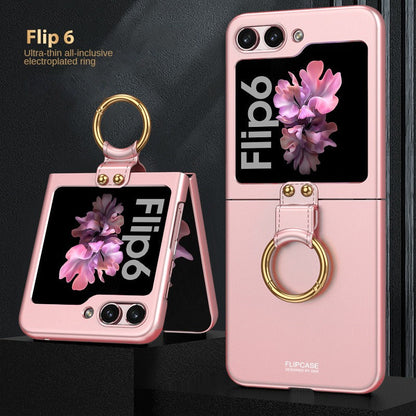 Frendorf | Ultra dünne einfarbige Hülle mit Ring für Samsung Z Flip 6