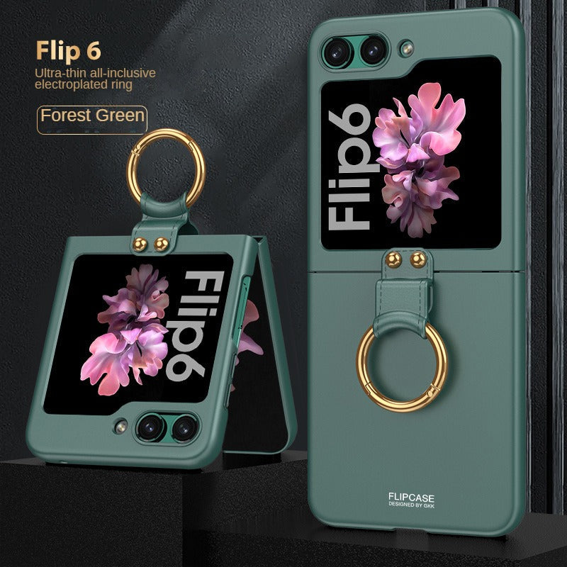 Frendorf | Ultra dünne einfarbige Hülle mit Ring für Samsung Z Flip 6