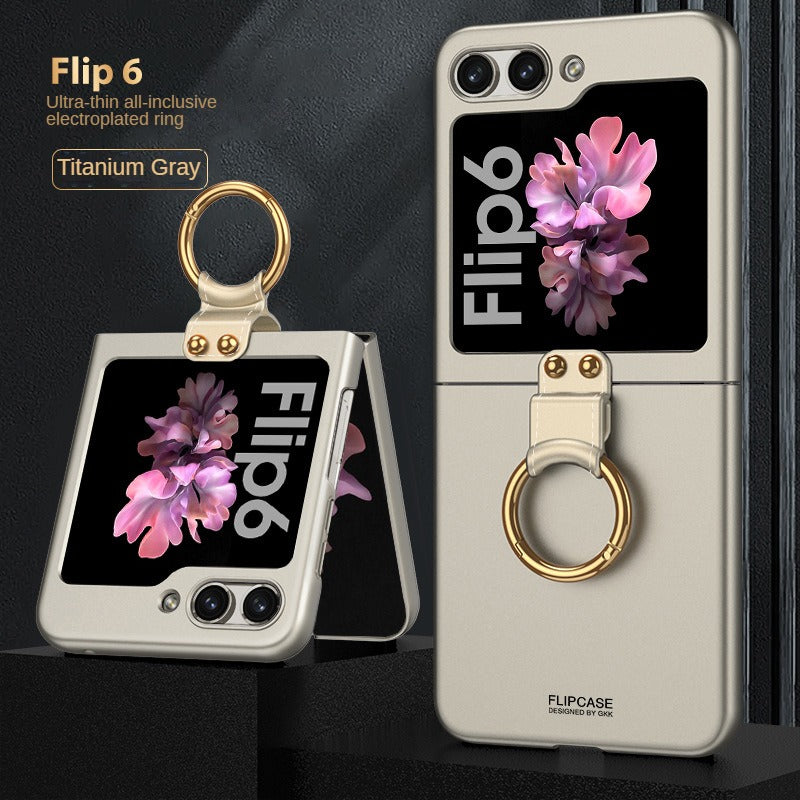 Frendorf | Ultra dünne einfarbige Hülle mit Ring für Samsung Z Flip 6