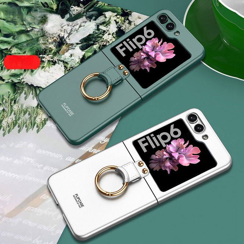 Frendorf | Ultra dünne einfarbige Hülle mit Ring für Samsung Z Flip 6