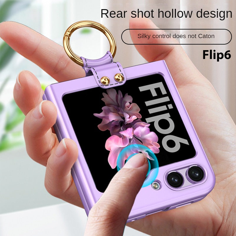 Frendorf | Ultra dünne einfarbige Hülle mit Ring für Samsung Z Flip 6