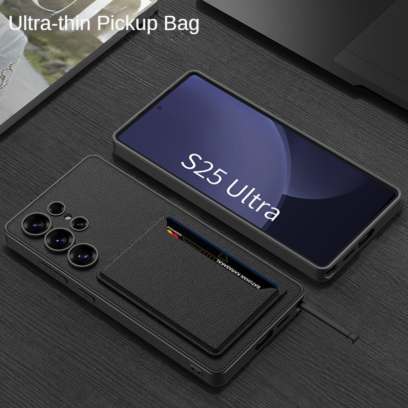 Frendorf | Ultra dünne PU-Lederhülle mit Kreditkartenfach für Samsung Galaxy S25