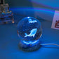 Frendorf | AquaGlobe Kristallkugel Nachtlicht | Unterwasserwelt LED Lampe | Stimmungslicht & Deko für Zuhause