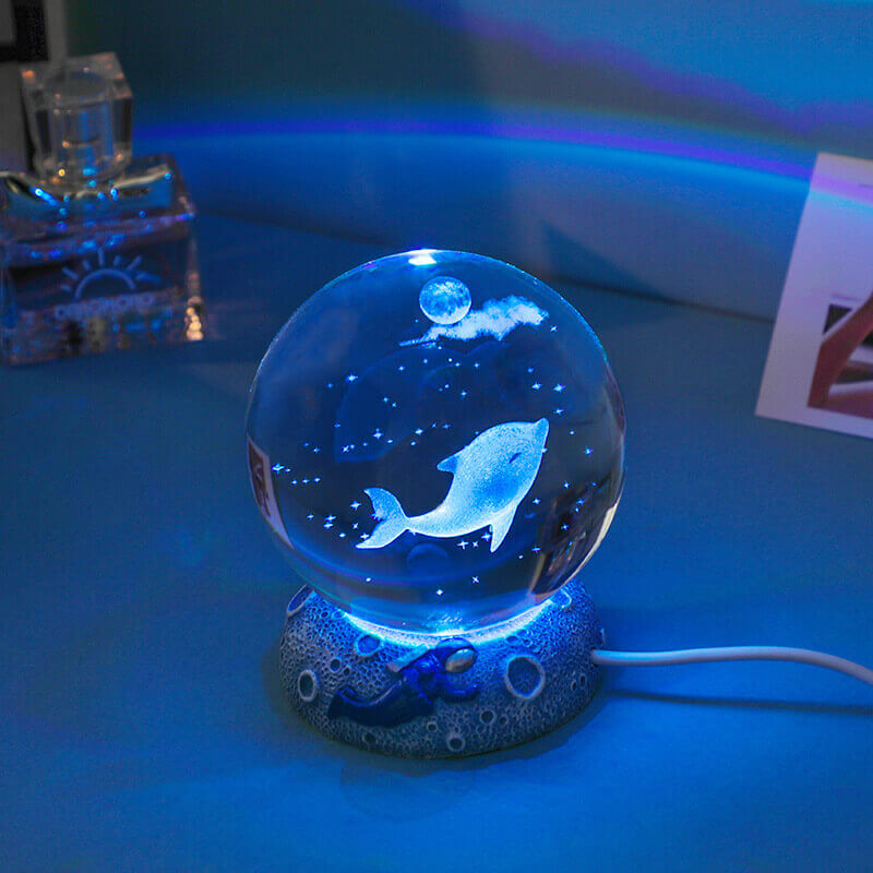 Unterwasserwelt Kristallkugel Nachtlicht