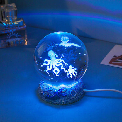 Unterwasserwelt Kristallkugel Nachtlicht