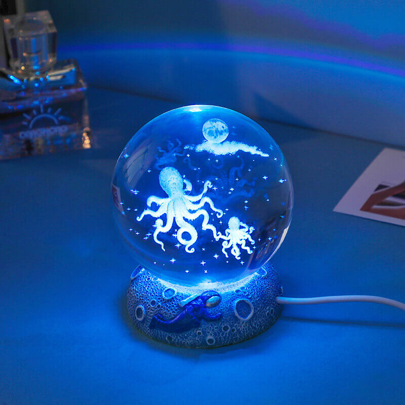 Unterwasserwelt Kristallkugel Nachtlicht
