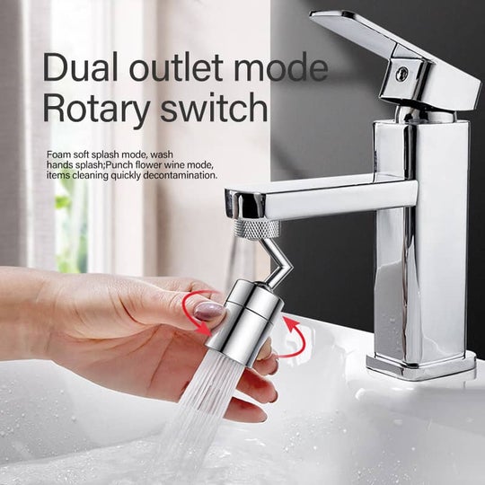 Frendorf | 720° drehbarer universeller Spritzfilter Wasserhahn mit 4-Schicht