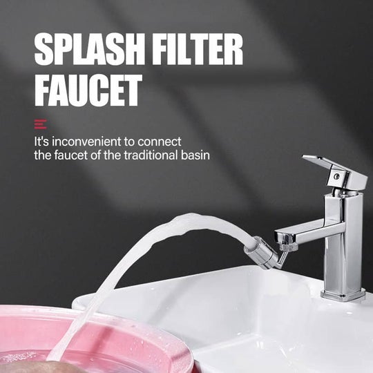 Frendorf | 720° drehbarer universeller Spritzfilter Wasserhahn mit 4-Schicht