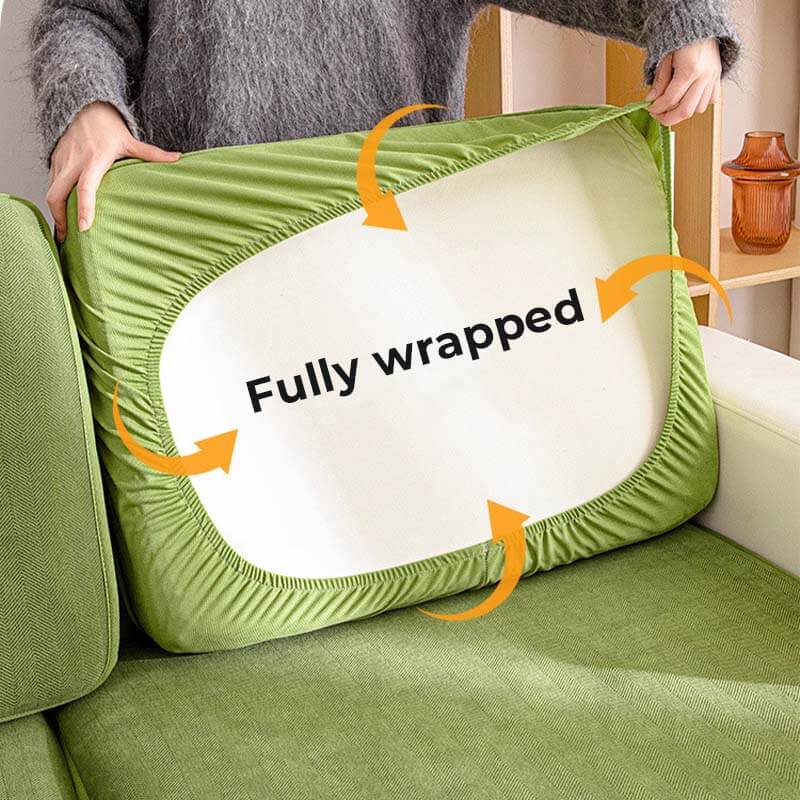 Universelle Stretch Chenille Möbel Schutz Fischgrät Couchbezug