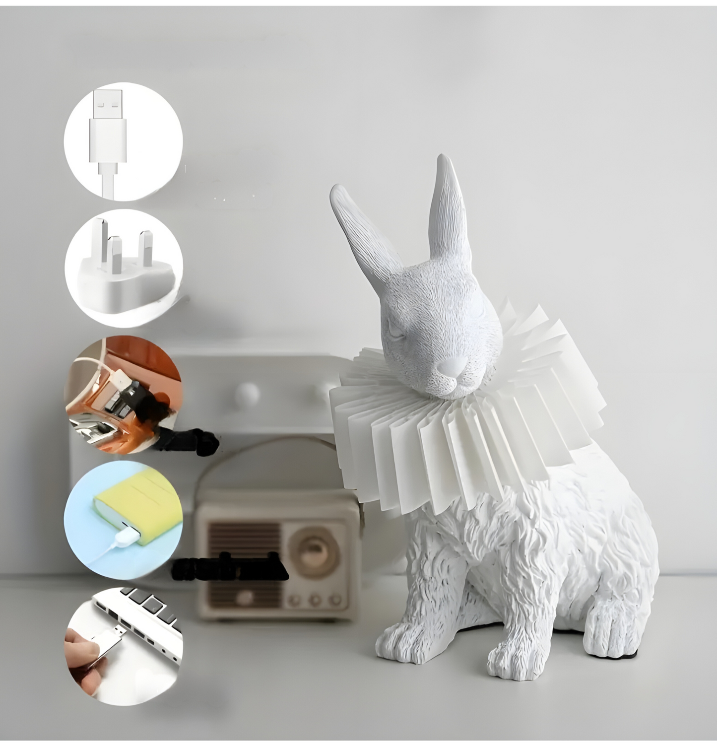 Frendorf | LumiBun – Art Deco inspirierte Kaninformierte Tischlampe