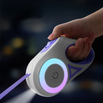Frendorf | AutoLeash Glow – Automatische Hundeleine mit LED-Licht für Spaziergänge bei Tag & Nacht