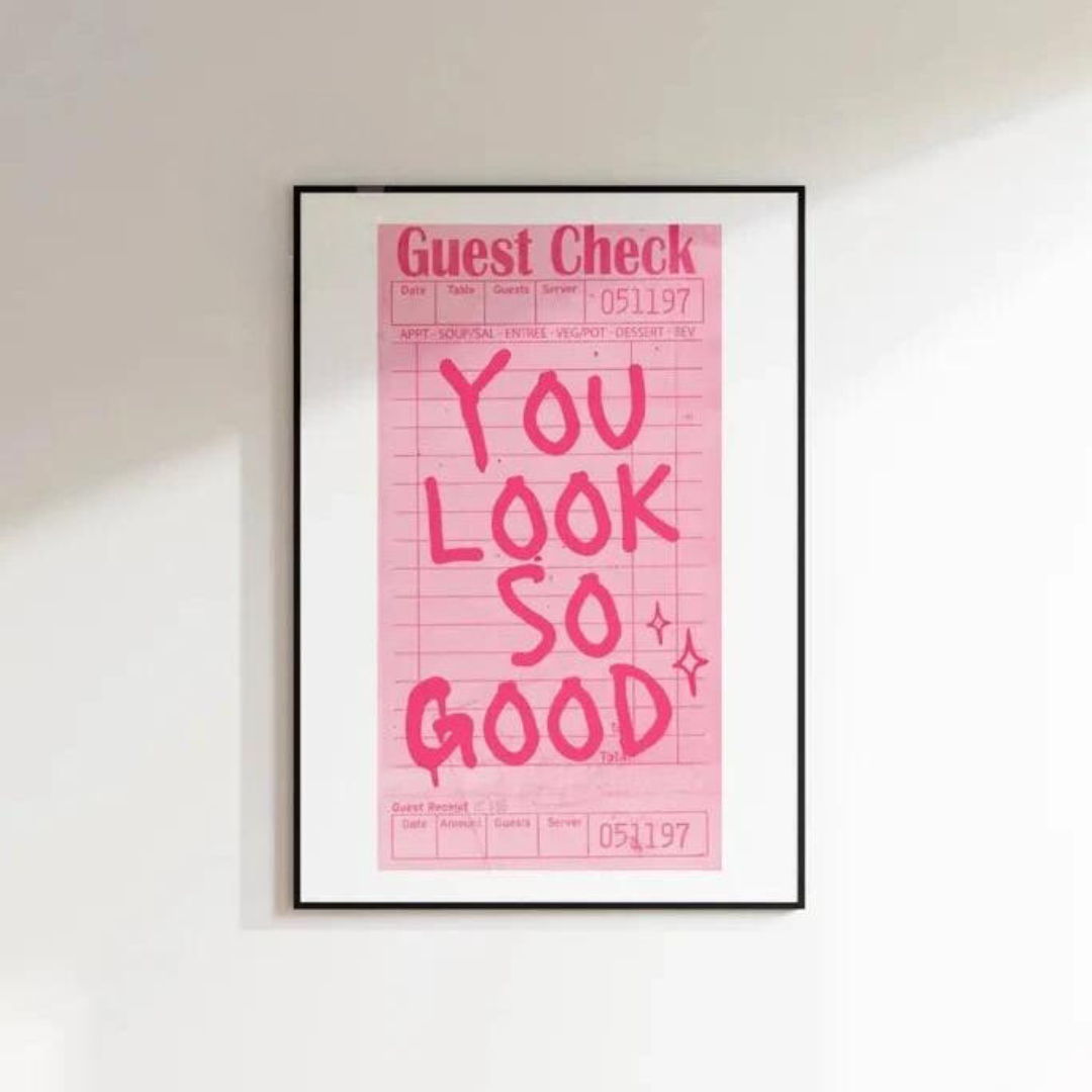 Du siehst so gut aus Canvas Poster