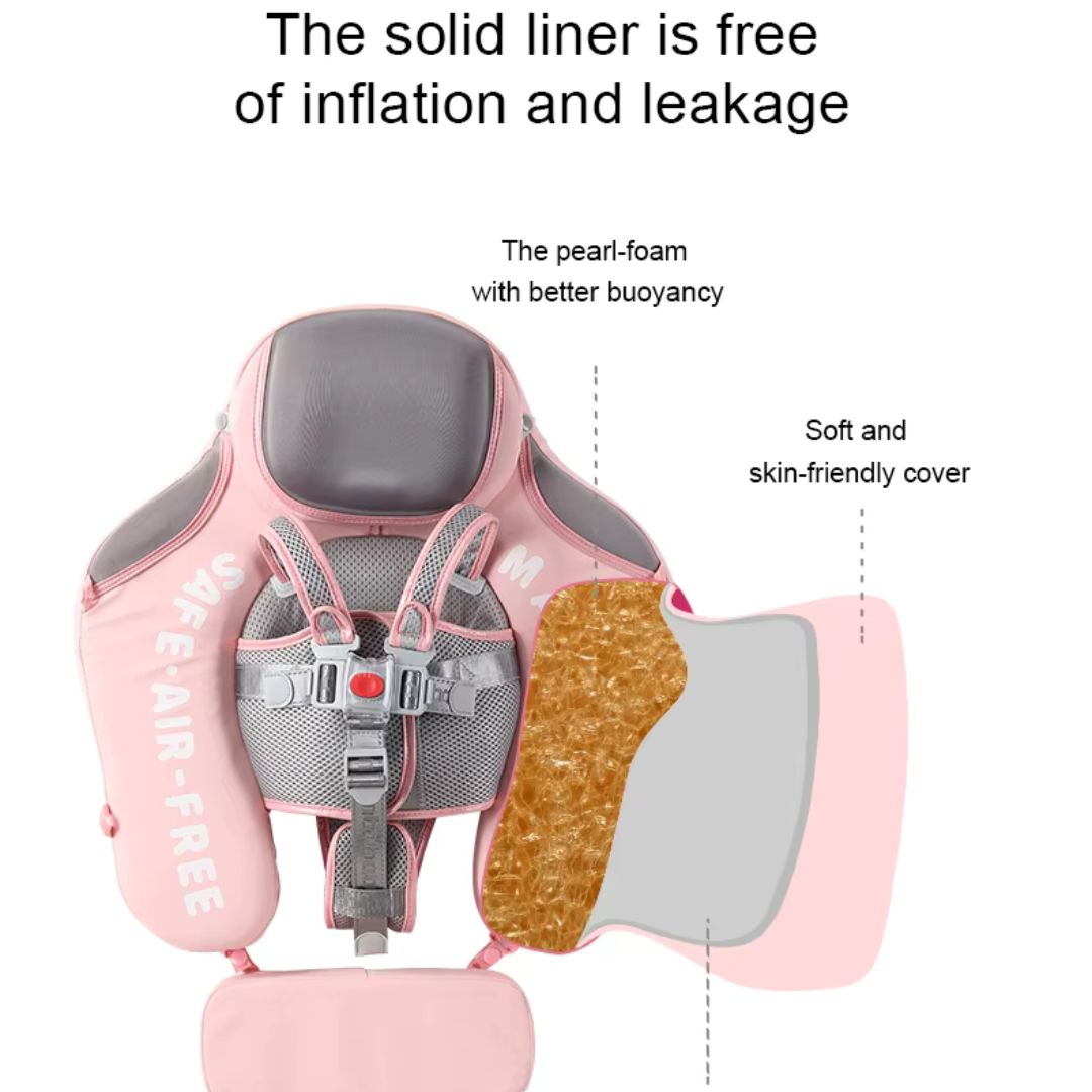 Frendorf | Baby Schwimmring mit Dach – Schwimmhilfe mit Sicherheitsgurt & UV-Schutz