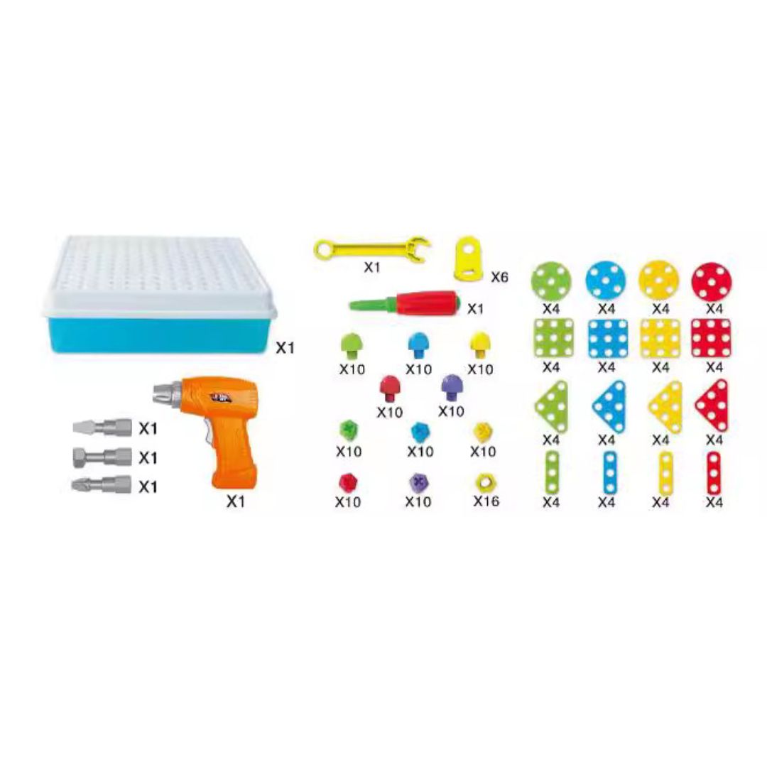 Frendorf | Bausteinschrauben Werkzeugkasten für Kinder