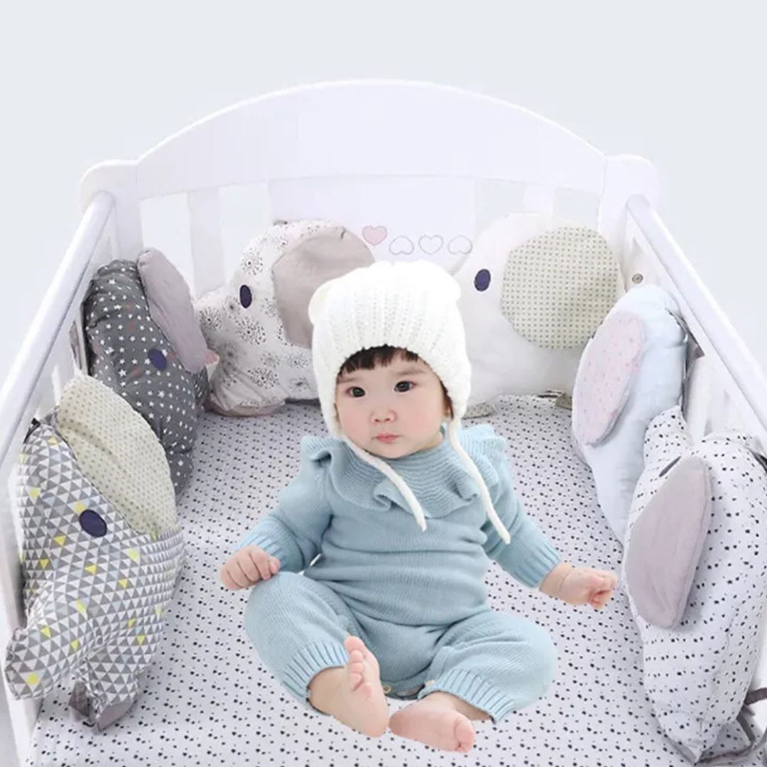 Frendorf | Baby Bettumrandung – Weiche Kinderbett Kissen für Babys