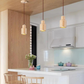 Skandinavische Holz Hängeleuchte – Minimalistisches Design für Wohnzimmer und Schlafzimmer | Natürlicher Holzlook