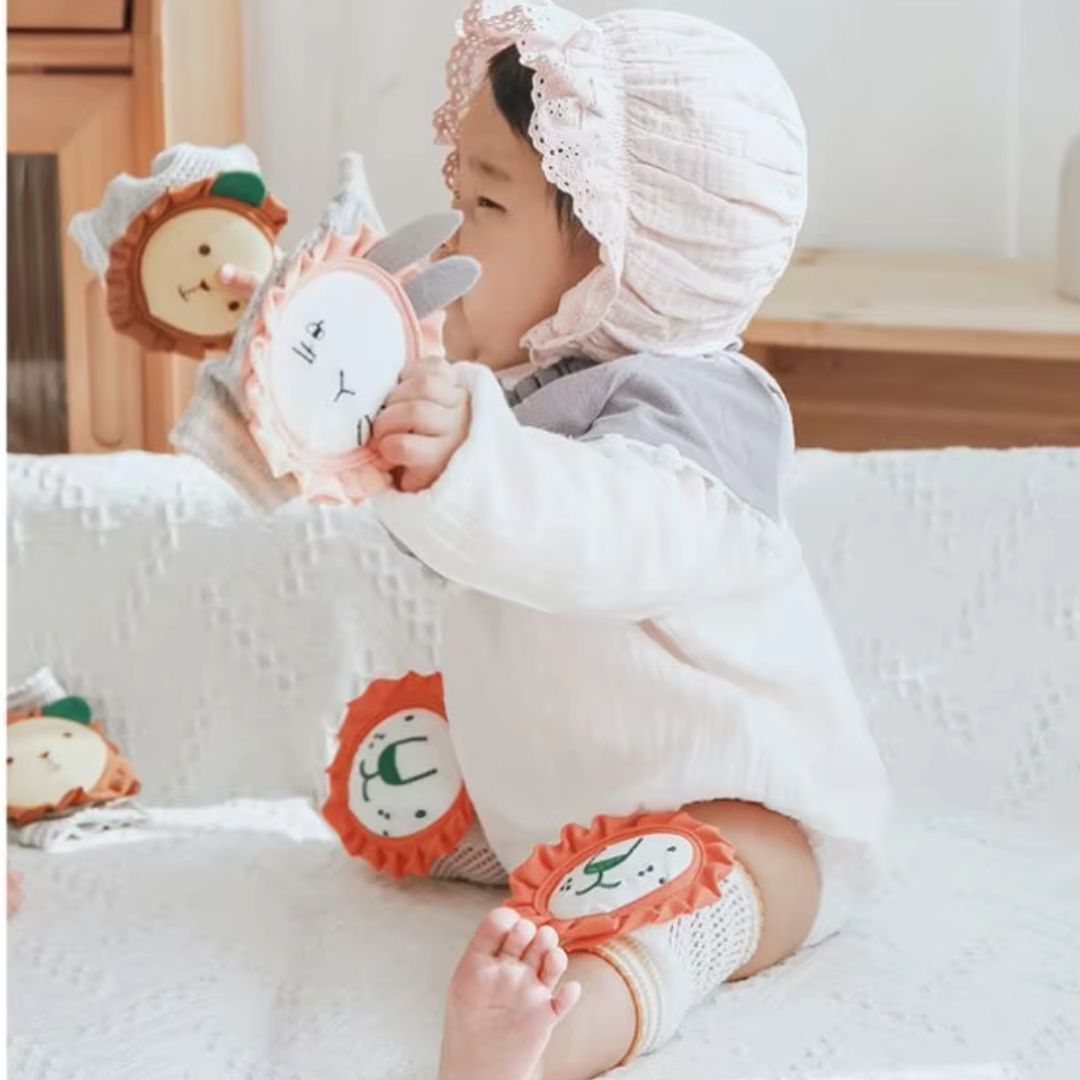 Frendorf | Baby Knieschoner zum Krabbeln – Rutschfeste Kniepolster mit Tiermotiv