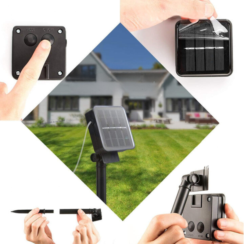 Frendorf | Marokkanische wasserdichte Solar-Lichterkette, l 12 Meter, 100 LED-Lampen, l 8