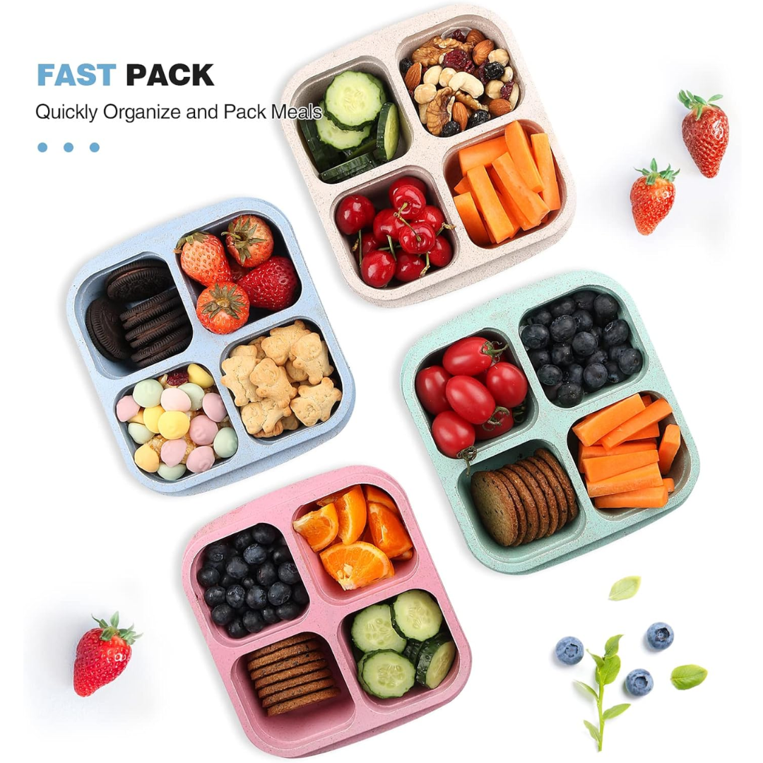 Frendorf | Bento-Style 4-Fach Meal-Prep-Boxen (4er-Pack) – Bento4You