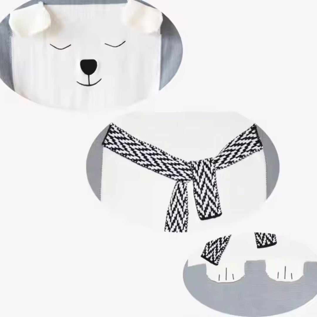 Frendorf | Baby Strickdecke mit Tiermotiv – Kuscheldecke mit 3D-Design für Kinder