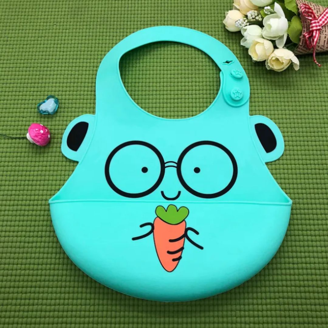 Frendorf | Kinder Lätzchen Set – Bunte Silikon Lätzchen mit Tiermotiven für Babys