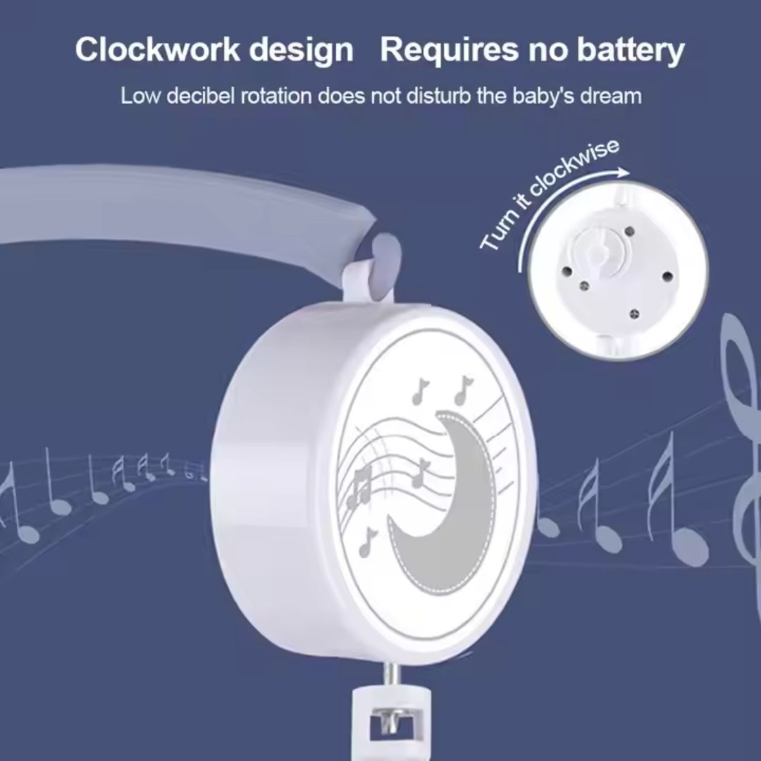 Frendorf | Baby Musik-Mobile mit Sternen – Spieluhr Mobile fürs Babybett