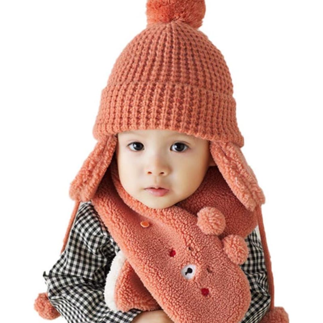 Frendorf | Baby Wintermütze mit Ohrenschützern und Passendem Schal