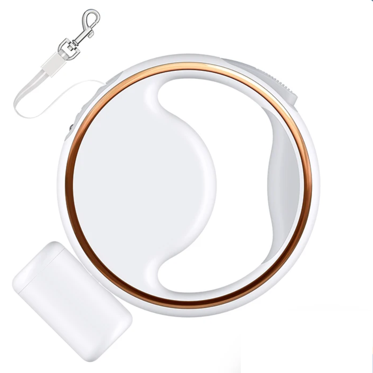 Frendorf | AutoLeash Light – Automatische Hundeleine mit LED & Kotbeutelhalter für sichere Spaziergänge