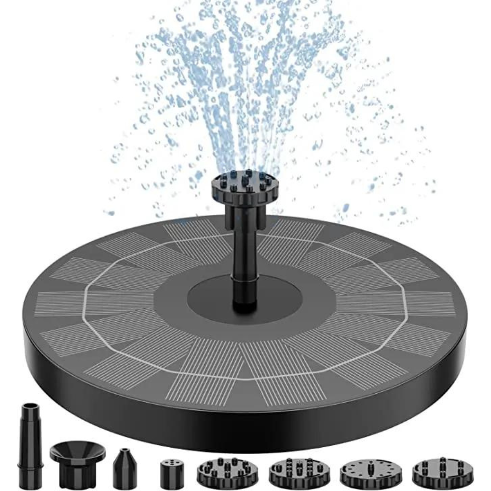 Frendorf | SolarSpring Vital Solarbrunnen | Schwimmende Teichpumpe | Gartendeko | Solar-Wasserspiel für Außen