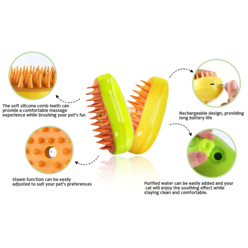 Frendorf |  SteamBrush - Multifunktionale Dampfbürste für die perfekte Pflege Ihres Haustieres
