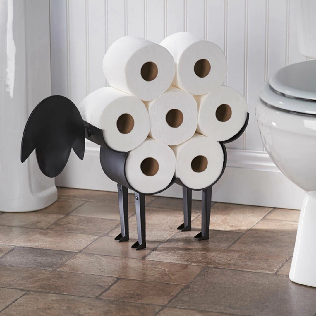 Toilettenpapierhalter - ElkCraft - Tierform - Schwarzes Eisen