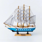 Royaleva Nordic Holz Segelboot Skulptur - LED beleuchtetes Dekorstück, batteriebetrieben