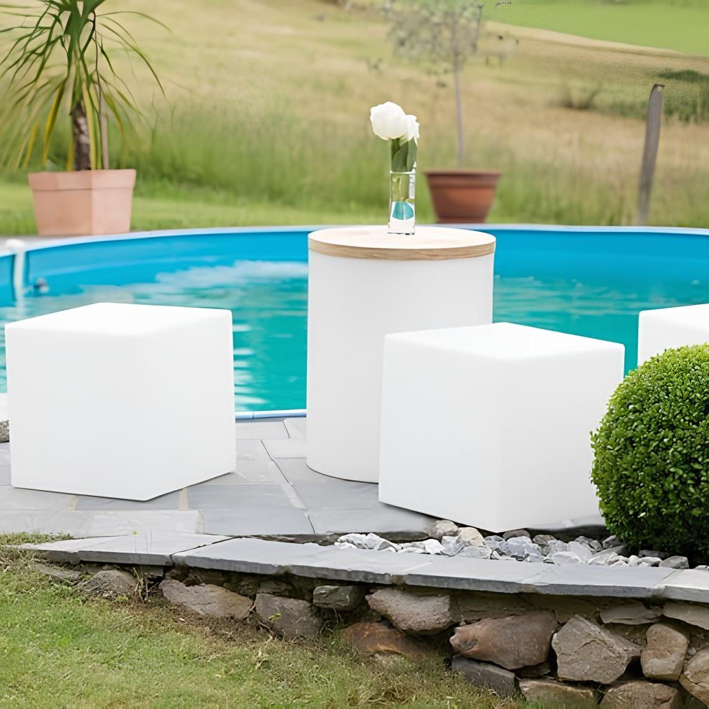 Frendorf | CubeLume Kubische Gartenleuchte | LED Außenbeleuchtung | Solarbetrieben | Stilvolles Design