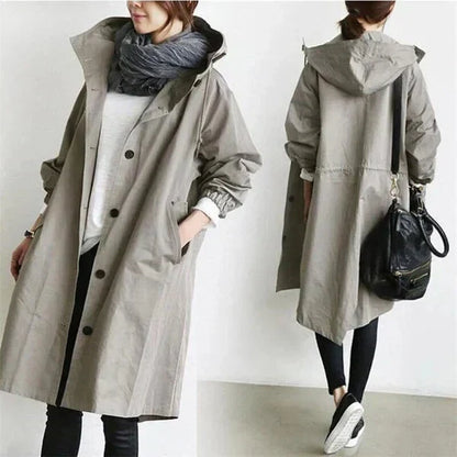 Frendorf | Wasserdichter Regenmantel mit Oversized-Kapuze für Damen