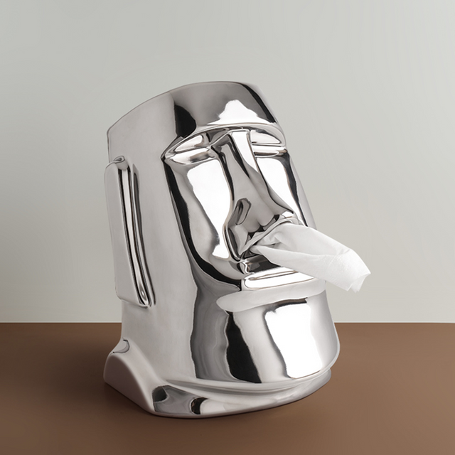 Frendorf | StatueTissue - ausgefallener Moai-Tuchhalter für stilvolle Räume