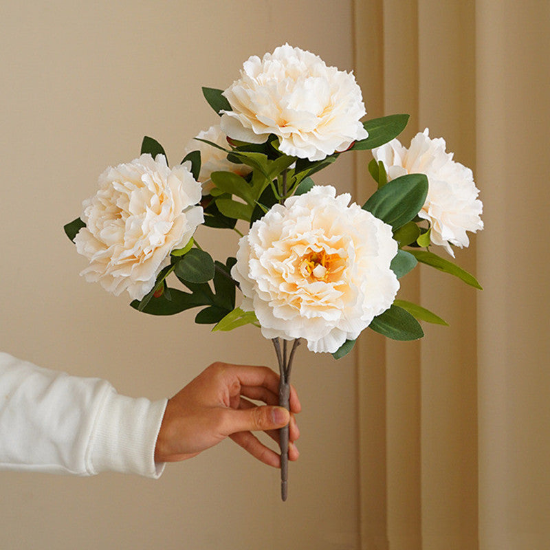 Frendorf | Künstliche 5 große Kopf Pfingstrosenblumen