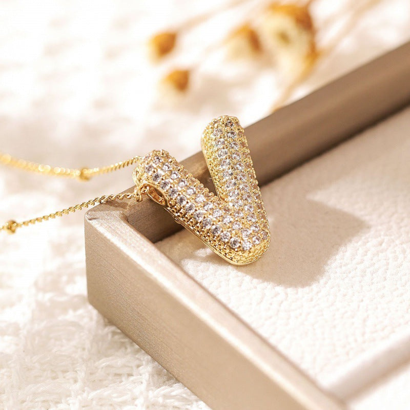 Frendorf | Alphabet-Diamant-Anhänger-Halskette