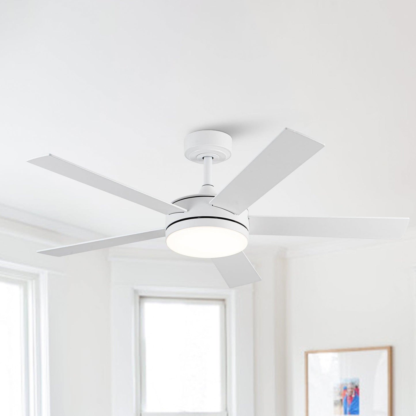Vaczon 48" 5 Blätter Industrie DC Motor Deckenventilator mit LED-Beleuchtung und Fernbedienung