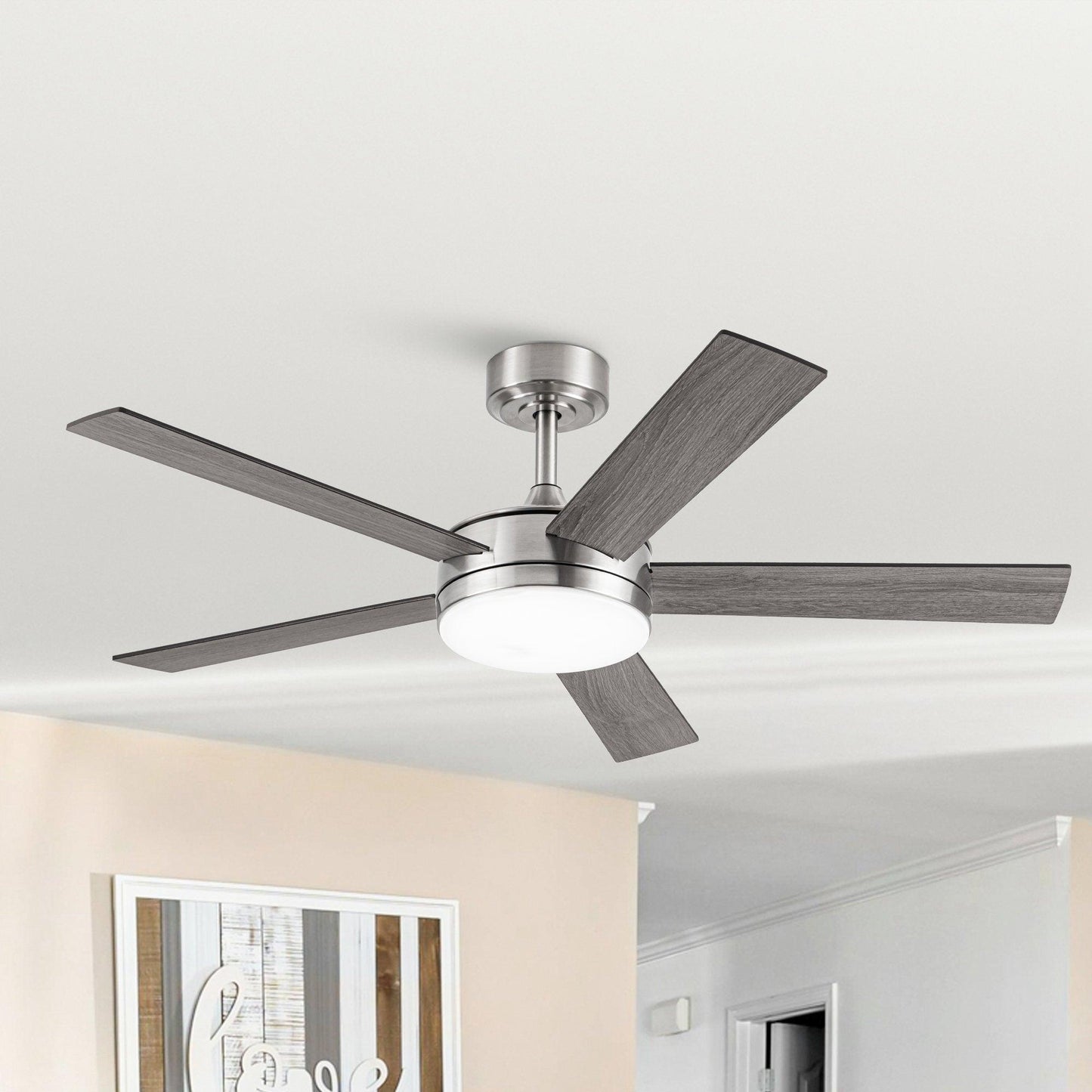 Vaczon 48" 5 Blätter Industrie DC Motor Deckenventilator mit LED-Beleuchtung und Fernbedienung