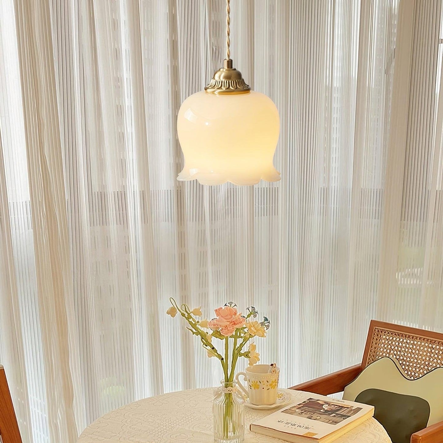 Frendorf | Bloomelia Talblume Pendelleuchte | Blütenförmiges Design | Elegante Beleuchtung für Zuhause