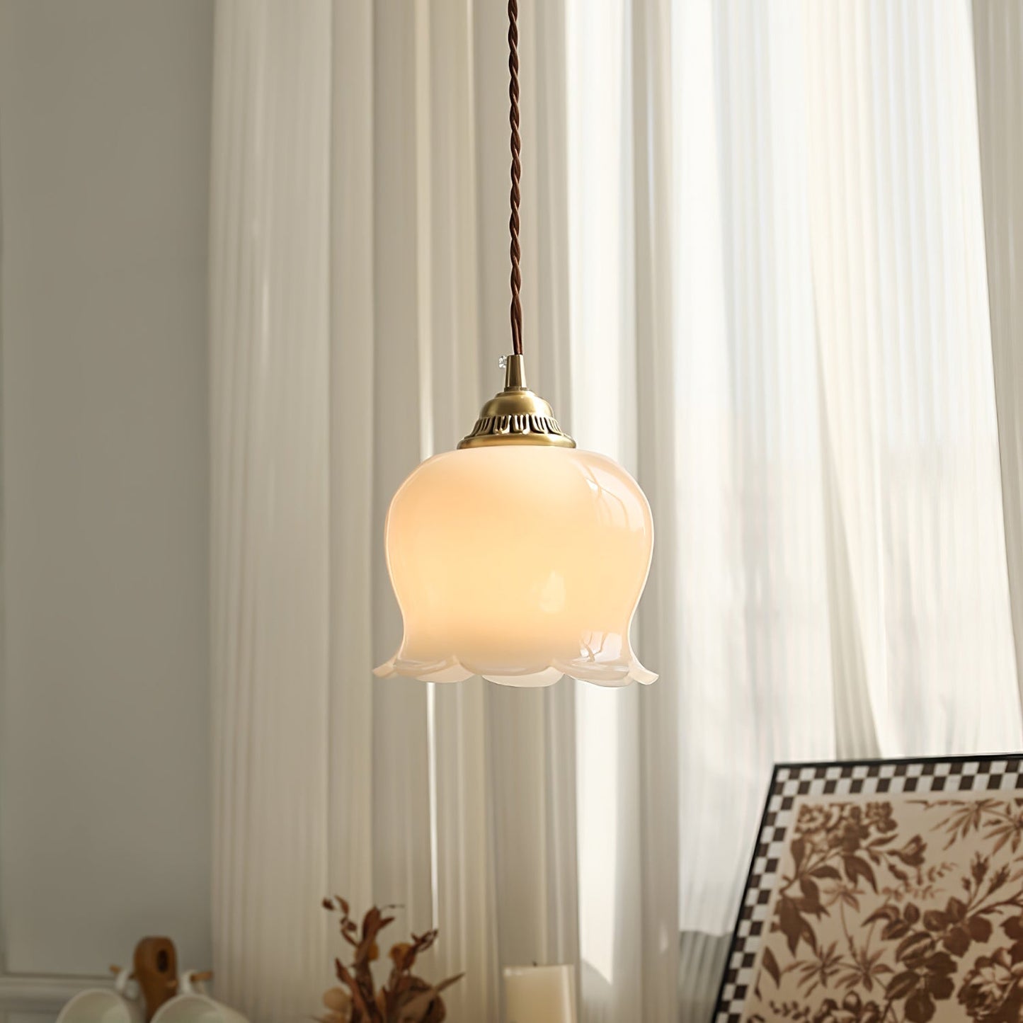 Frendorf | Bloomelia Talblume Pendelleuchte | Blütenförmiges Design | Elegante Beleuchtung für Zuhause