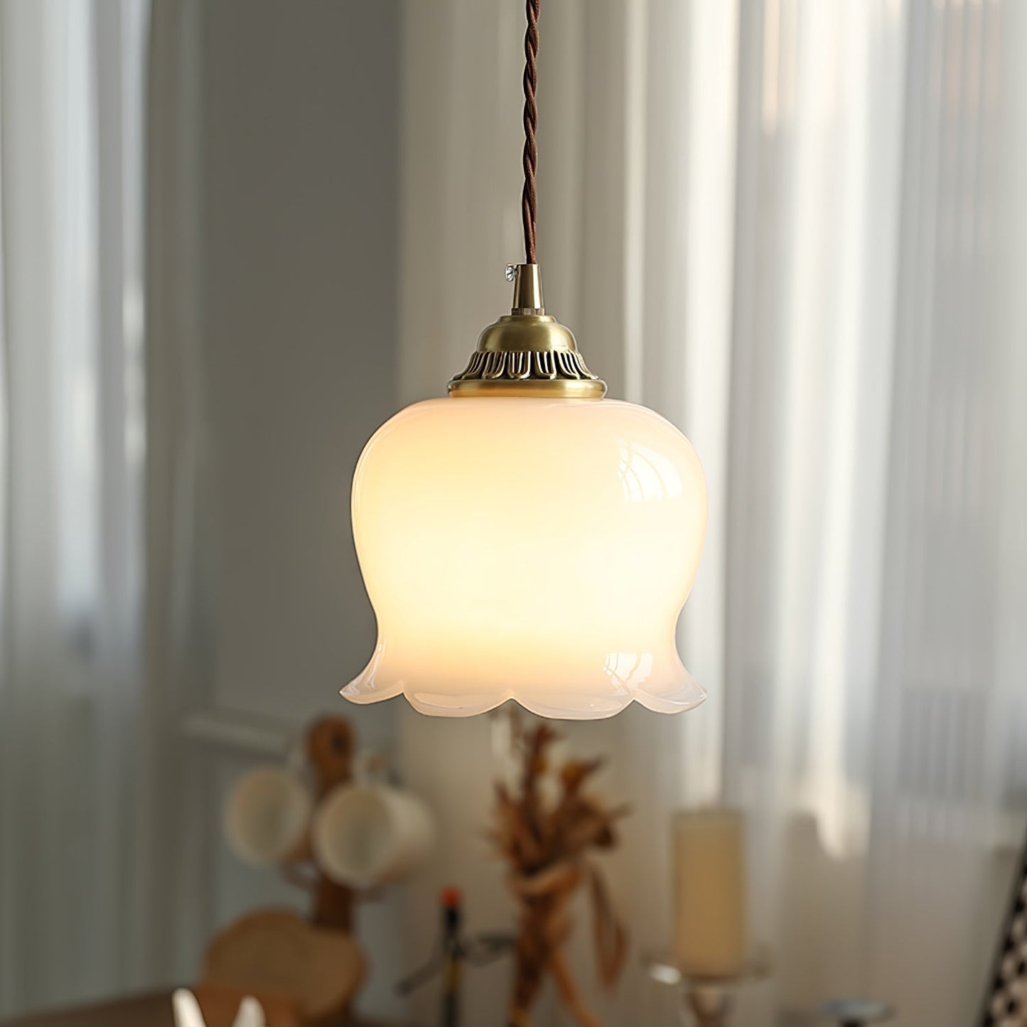 Frendorf | Bloomelia Talblume Pendelleuchte | Blütenförmiges Design | Elegante Beleuchtung für Zuhause