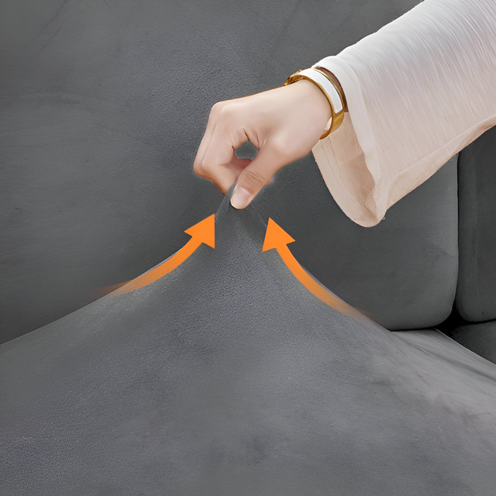 Frendorf | Velvet Sofabezug - Glatter Ultra-Stretch Sofabezug
