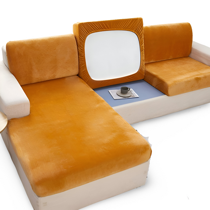 Frendorf | Velvet Sofabezug - Glatter Ultra-Stretch Sofabezug