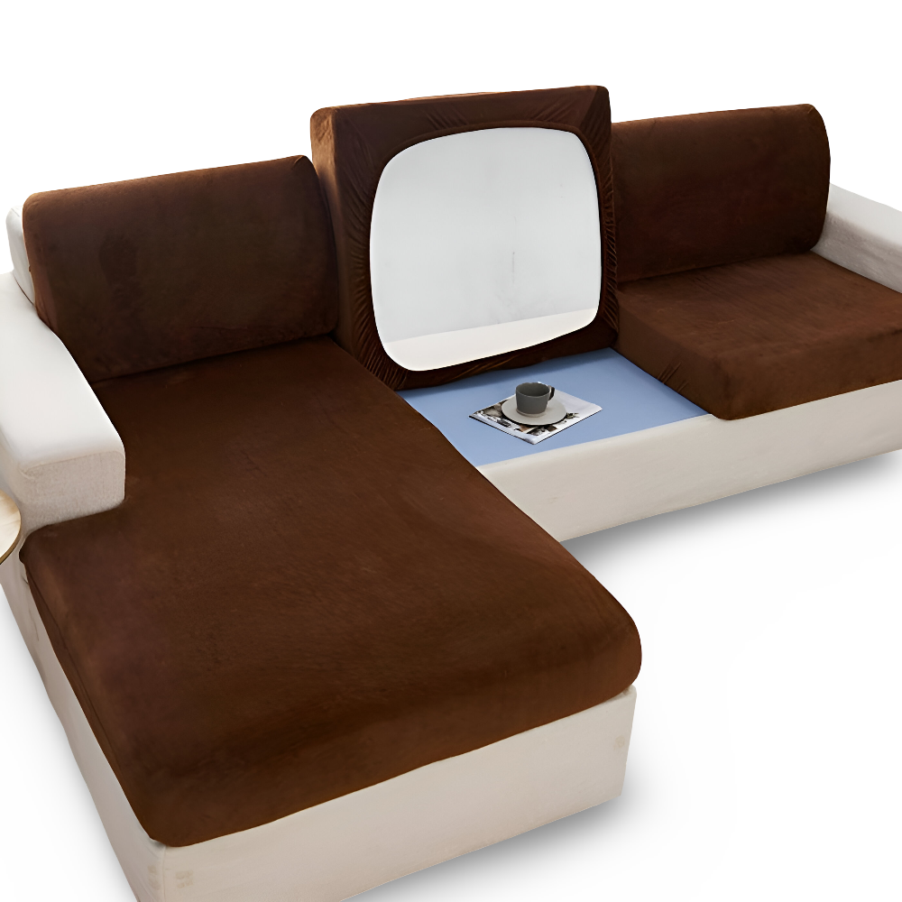 Frendorf | Velvet Sofabezug - Glatter Ultra-Stretch Sofabezug